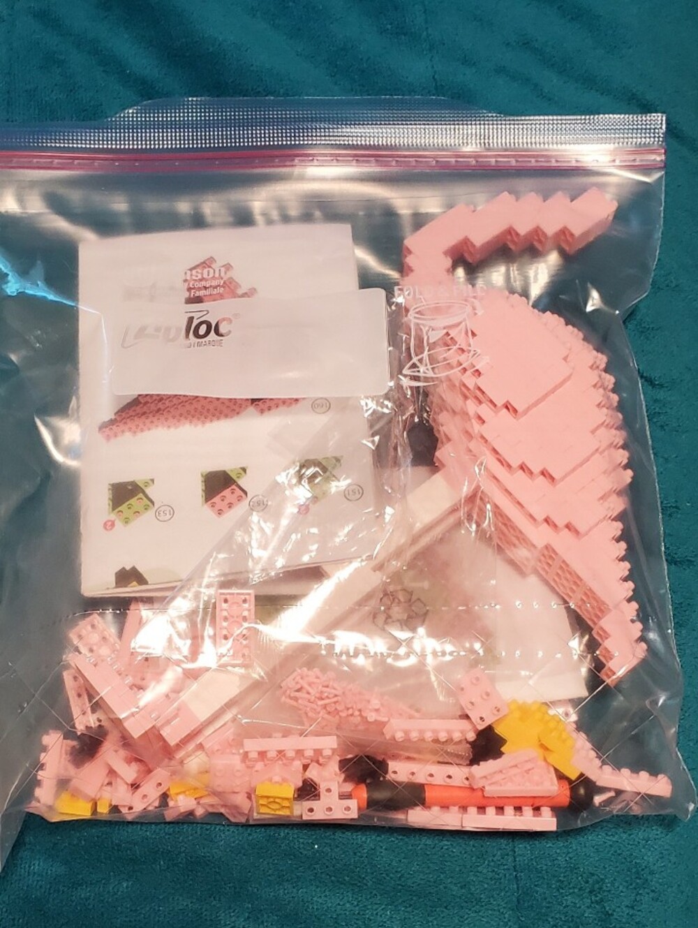 Pink Flamingo Building Block Toy Set - Kids Creative Construction